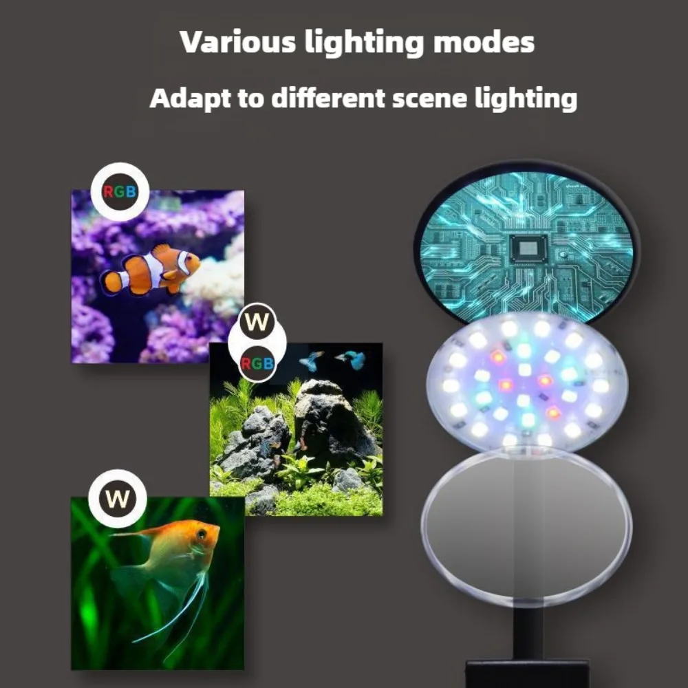Planted Aquarium Freshwater - Klipsowa lampa LED do akwarium, ściemnialna,