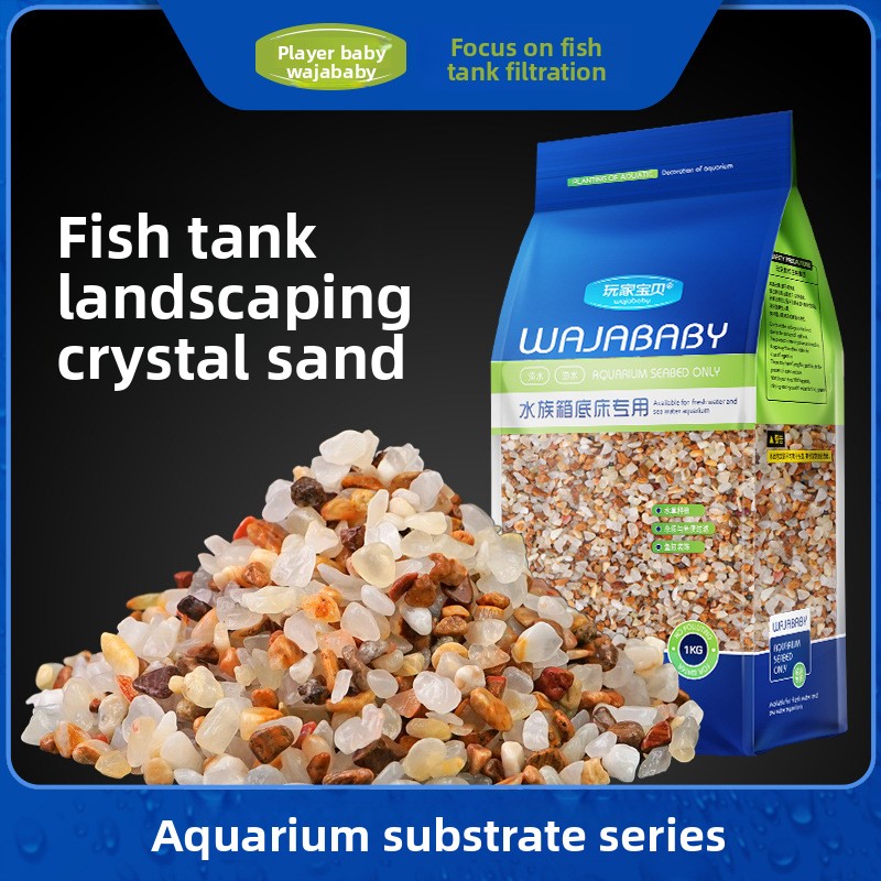 Aquarium Sand White - WAJABABY Naturalny Kryształowy Piasek Rzeczny do