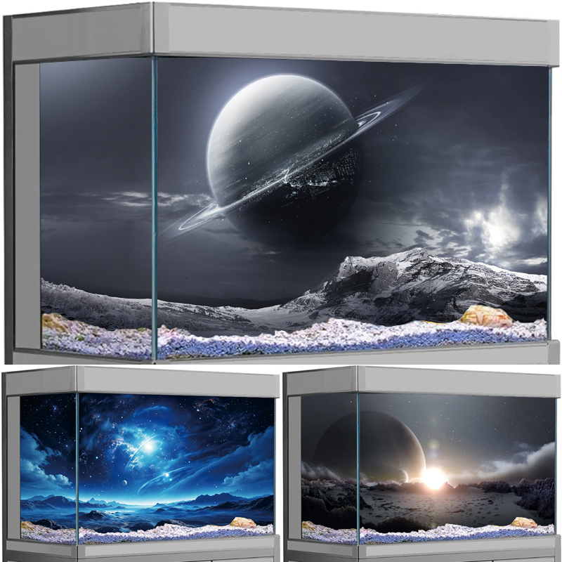 Aquarium Planet - Naklejka 3D z motywem przestrzeni kosmicznej,