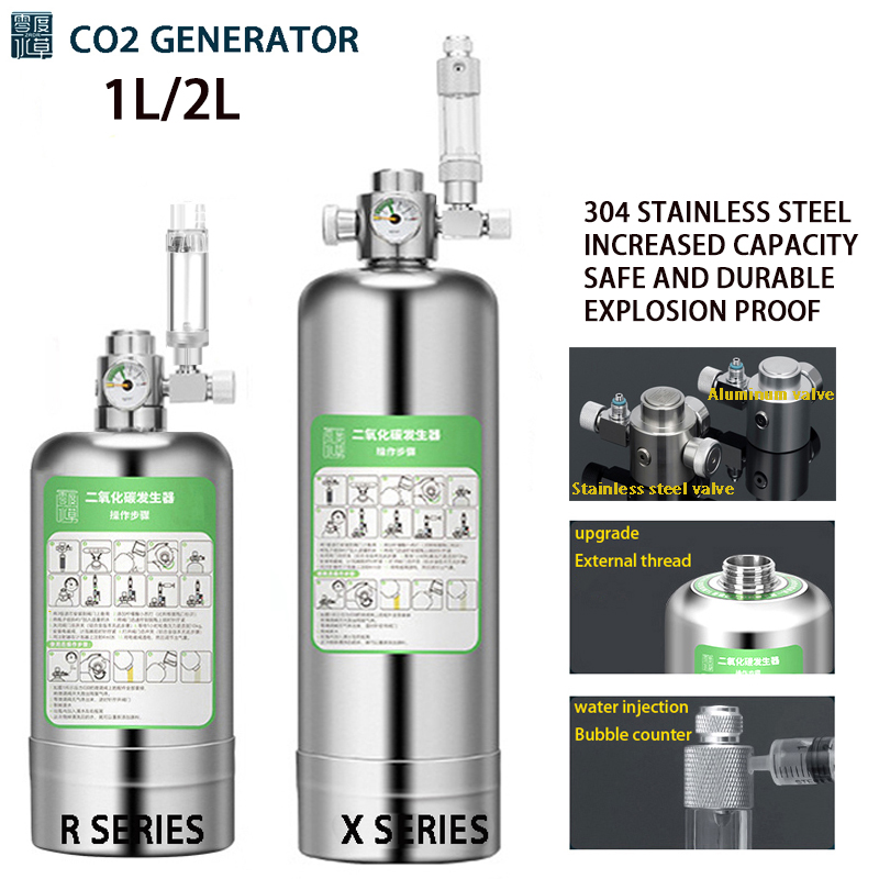 Planted Aquarium Co2 Kit - ZRDR Zestaw generatora CO2 do akwarium,