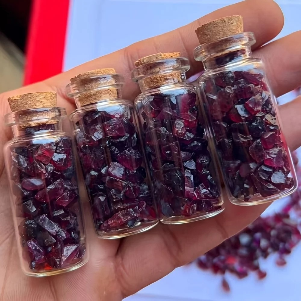 Aquarium Plant Gravel - Naturalne surowe kawałki granatu do terrarium,