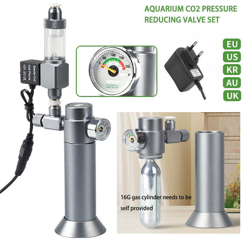 Glass Co2 Drop Checker - Regulator CO2 do akwarium, zawór elektromagnetyczny,